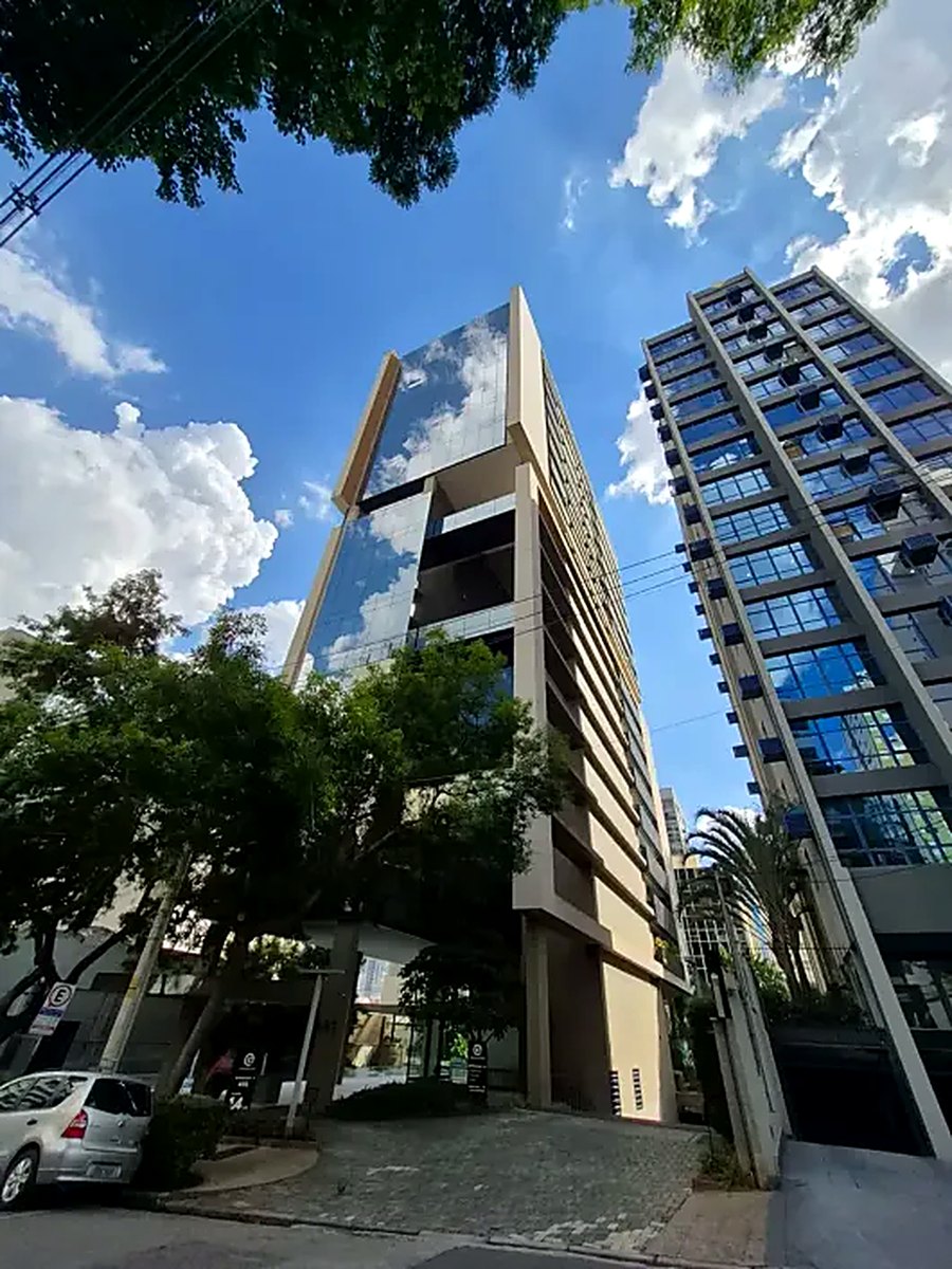 Fachada do Edifício Atrium Jardins, na Rua Cristiano Viana, 401, Pinheiros, São Paulo